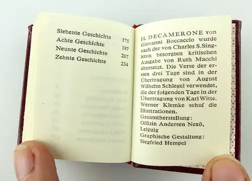 #e2388 Minibücher: Das Dekameron des Giovanni Boccaccio 6. bis 10.Tag Band 6 -10