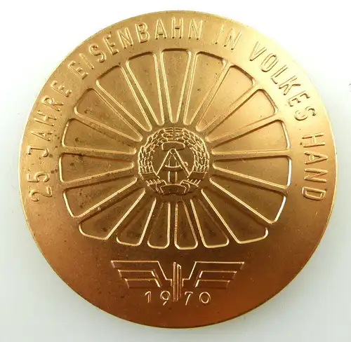 Medaille: 25 Jahre Eisenbahn in Volkes Hand 1970 DDR e1421