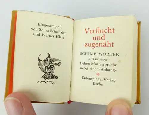 Minibuch: verflucht und zugenäht Schimpfwörter Eulenspiegel Verlag e821