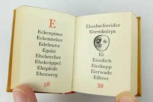 Minibuch: verflucht und zugenäht Schimpfwörter Eulenspiegel Verlag e821