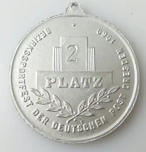 Medaille : 20 Jahre DDR Bezirkssportfest der Deutschen Post 1969   / r475