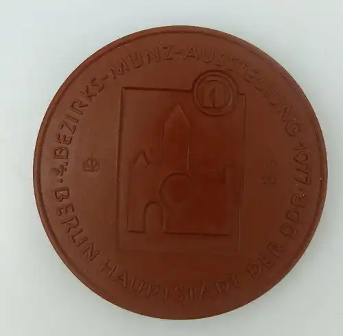Meissen Medaille: 4. Bezirksmünzaustellung 1977 Berlin Hauptstadt der DDR bu0633