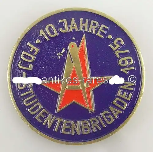 DDR Abzeichen für den Einsatz in FDJ-Studentenbrigaden