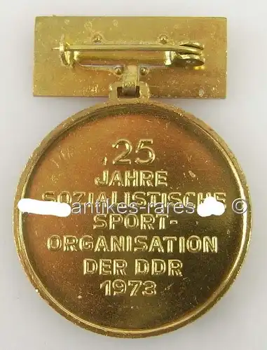 DDR Ehrenmedaille "25 Jahre sozialistische Sportorganisation in der DDR"