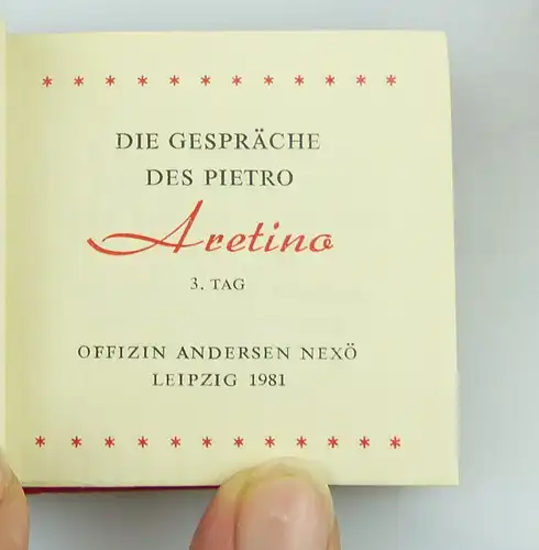 6 Minibücher: Die Gespräche des Pietro Aretino in 6 Bänden / r082