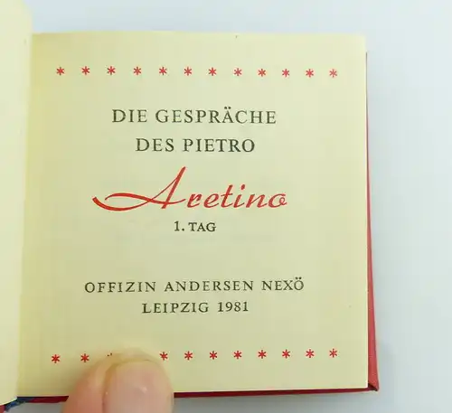 6 Minibücher: Die Gespräche des Pietro Aretino in 6 Bänden / r082