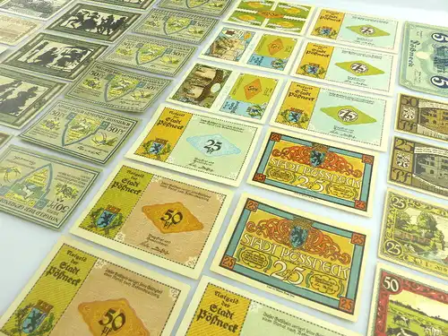 Verschiedene Serien Notgeld - 55 Scheine z.B. Genthin, Bitterfeld etc. e1011