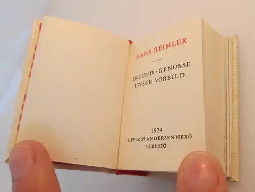 Minibuch: Hans Beimler "Freund, Genosse, unser Vorbild" mit Widmung!! bu0190