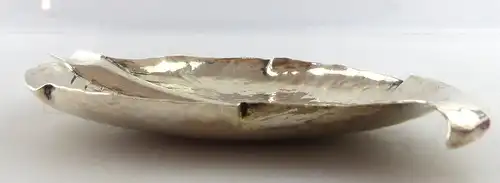 Dekorative Schale in 800 (Ag) Silber in Blattoptik e1537