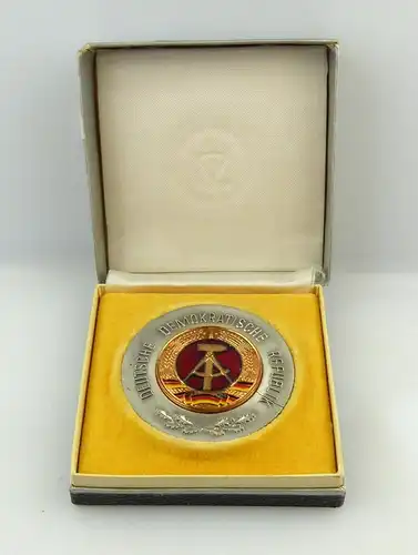 e9452 Alte DDR Medaille Kreis Werdau Mähdrescher Traktor silberfarben