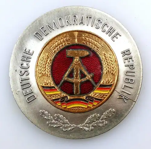 e9452 Alte DDR Medaille Kreis Werdau Mähdrescher Traktor silberfarben