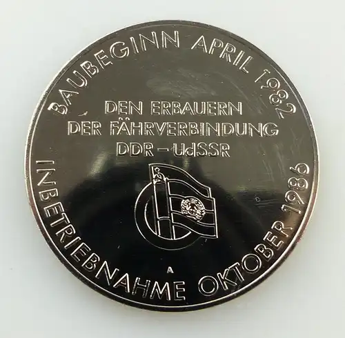 e9450 DDR Medaille Baubeginn 1982 Den Erbauern der Fährverbindung DDR UDSSR