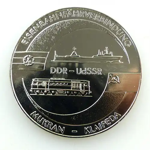 e9450 DDR Medaille Baubeginn 1982 Den Erbauern der Fährverbindung DDR UDSSR