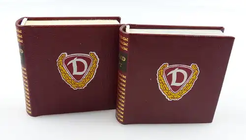 2 Minibücher : Dynamo Mut und Kraft  Graphischer Großbetrieb Leipzig 1980 /r652