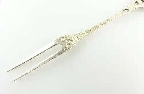 #e2269 Schöne feine Vorlegegabel aus 800er Silber mit Rose Antiko