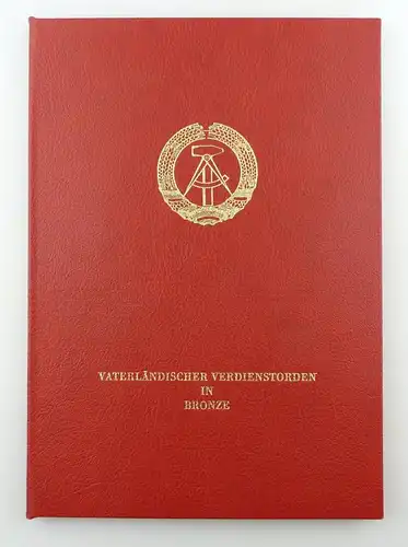 e9159 Nachlass Franz Stengel Urkunde für Vaterländischen Verdienstorden Bronze