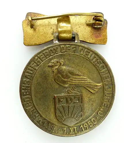 FDJ Medaille: Friedensaufgebot der deutschen Jugend 1950 e1739