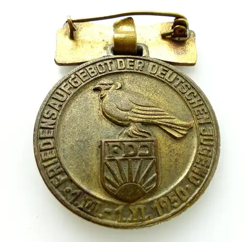 FDJ Medaille: Friedensaufgebot der deutschen Jugend 1950 e1739