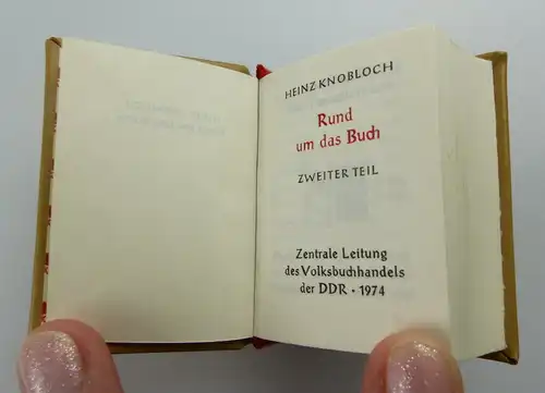 2 Minibücher: Heinz Knobloch - Rund um das Buch Offizin Andersen Nexö e095