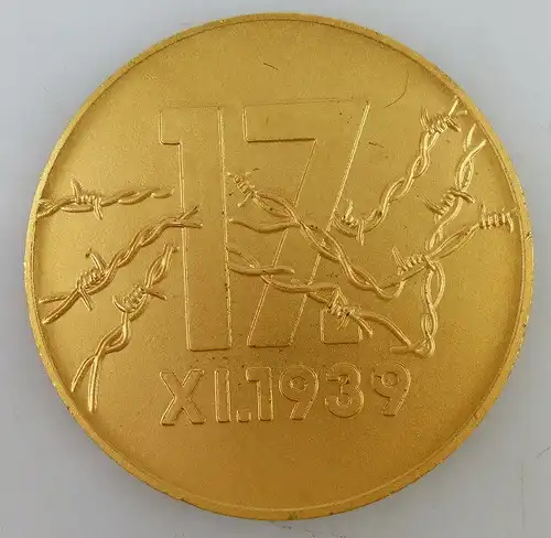 Medaille: Studentenaktion Prag 17.Xi.1939, goldfarben, Orden1388