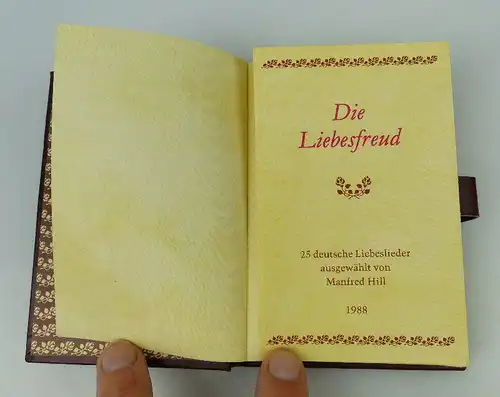 Minibuch: die Liebesfreud - 25 deutsche Liebeslieder Manfred Hill bu0933