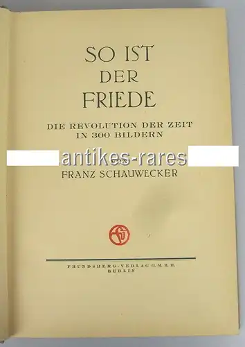 So ist der Friede Revolution der Zeit 300 Bildern 1928