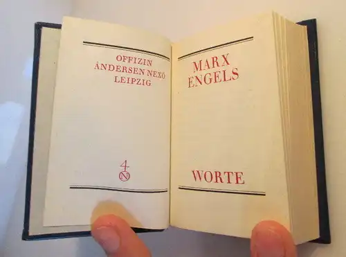 Minibuch: Marx Engels Worte Offizin Andersen Nexö bu0207