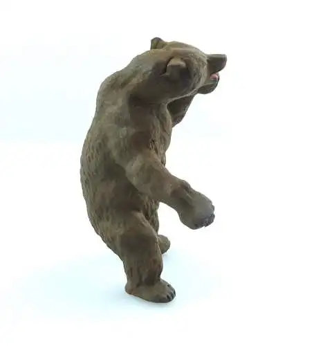e9377 Antikspielzeug Tier Masse Figur Lineol wohl 50er Jahre Bär Braunbär