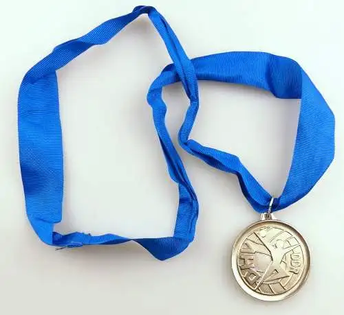 #e4164 DDR Medaille DHV Pokal 1984 im Hallen Handball silberfarben