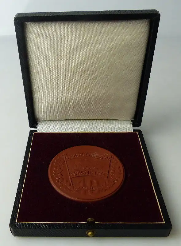 Meissen Medaille: DTSB Für gute Leistungen 1950-60 10 Jahre Lokomotive Orden1487