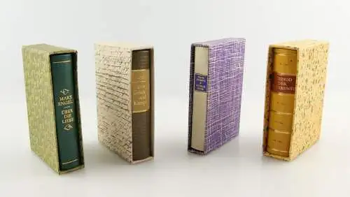 e12191 4 Minibücher Kleinod der Buchkunst über die Liebe Gelehrte und Kämpfer
