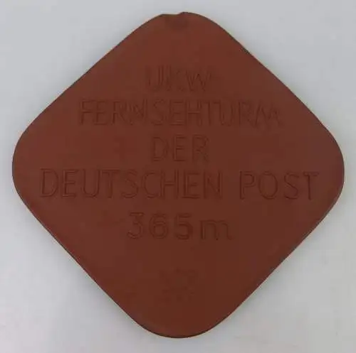 große Meissen Medaille im Etui: UKW Fernsehturm der Deutschen Post Berlin, un037