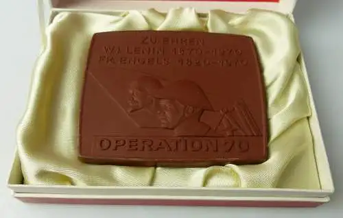 Meissen Medaille Operation 70 Zu Ehren W.I. Lenin & Fr. Enegels, Orden1483