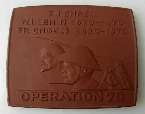 Meissen Medaille Operation 70 Zu Ehren W.I. Lenin & Fr. Enegels, Orden1483