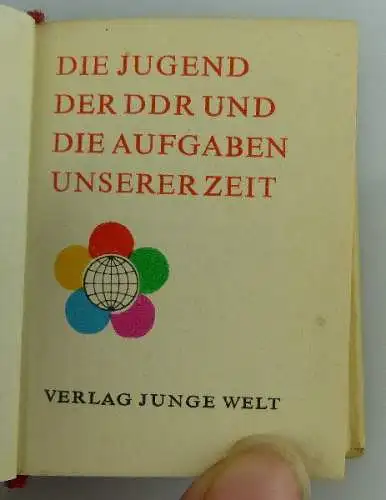 Minibuch: X. Weltfestspiele seltene Ausgabe verliehen von Günther Jahn Buch1592