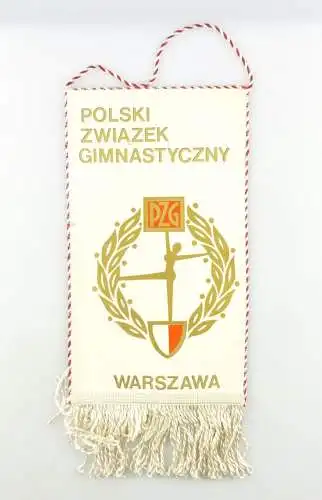 #e6371 Original alter Wimpel Polski Zwiazek Gimnastyczny PZG Warszawa (Polen)