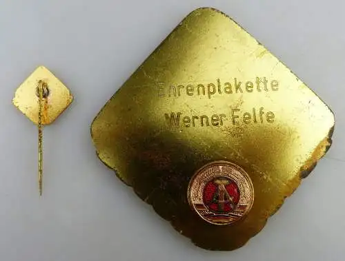 Ehrenplakette Werner Felfe dbv DDR Anstecknadel Deutscher Box Verband Orden1696