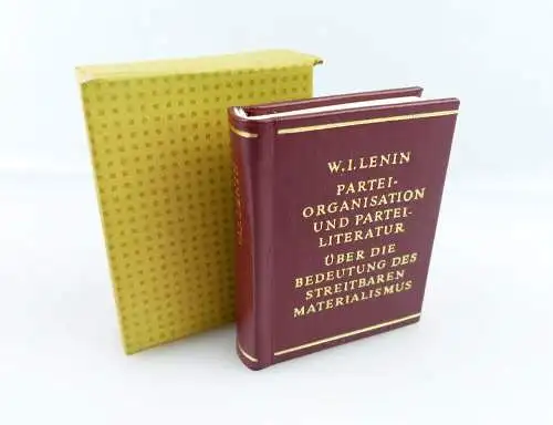 Minibuch: W.I. Lenin Parteiorganisation und Parteiliteratur überreicht... e335