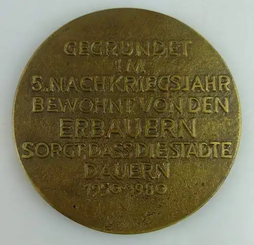 Medaille Eisenhüttenstadt gegründet im 5 Nachkriegsjahr bewohnt von Orden1821