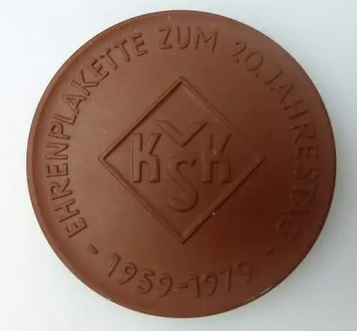 Meissen Medaille Ehrenplakate zum 20 Jahrestag 1959 bis 1979 bu0671