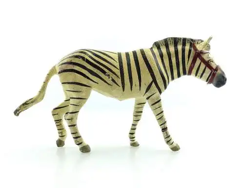 e9401 Altes Lineol Zebra wohl 50er Jahre Lineol Tier Figur