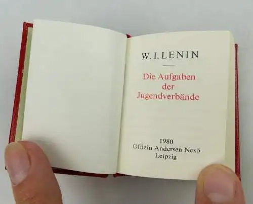 Minibuch: W. I. Lenin - Die Aufgaben der Jugendverbände FDJ bu0972