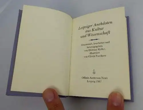Minibuch: Leipziger Anekdoten aus Kultur und Wissenschaft 1. Auflage bu0230