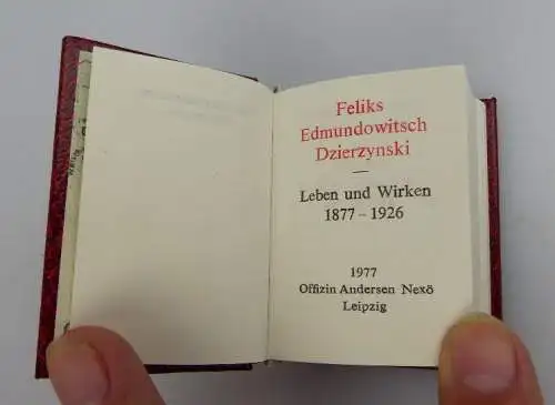 Minibuch: Feliks Edmundowitsch Dzierzynski Leben und Wirken bu0229