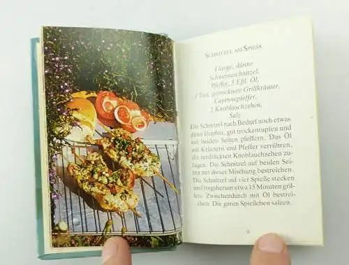 e10404 DDR Minibuch Grillbüchlein Rezepte für kleine Feste 1 Auflage 1987