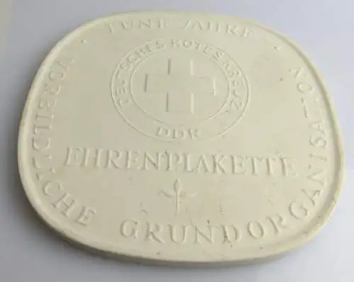 Meissen Medaille: Ehrenplakette DRK 5 Jahre vorbildliche Grundorganis, Orden2200