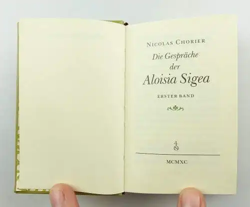 #e4384 3 Minbücher: Nicolas Chorier - Die Gespräche der Aloisia Sigea Band 1-3