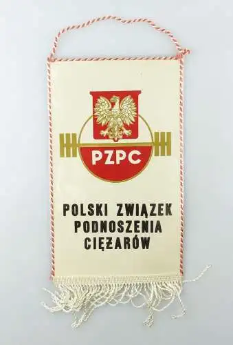 #e6405 Wimpel PZPC Polski Zwiazek Podnoszenia Ciezarow Gewichteheben
