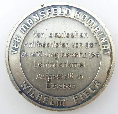 #e3386 DDR Medaille Wilhelm Pieck VEB Mansfeld Kombinat Eisleben