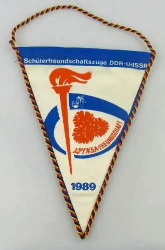 Wimpel: Schülerfreundschaftszüge DDR - UdSSR Freundschaft 1989 / r003